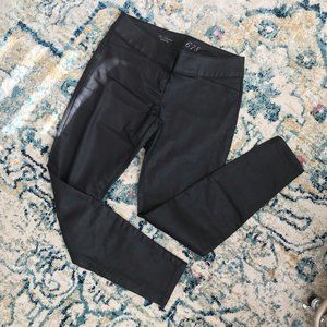 The Limited 678 Womens Size 4 Black Shiny Denim Skinny Ankle Zip Jeans